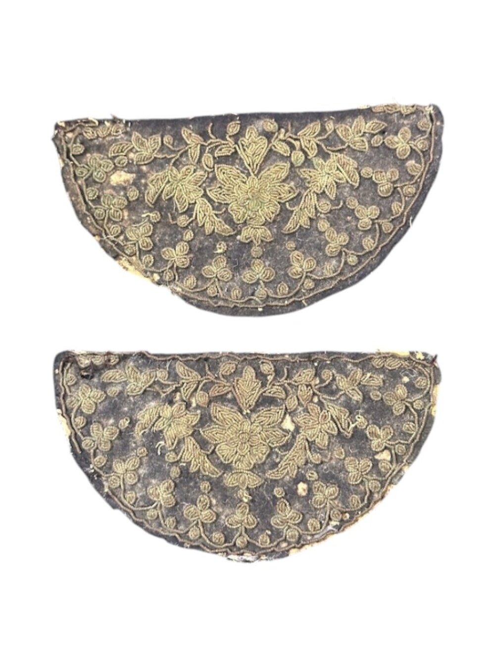 Vintage Embroidered Lace Appliques Floral Design